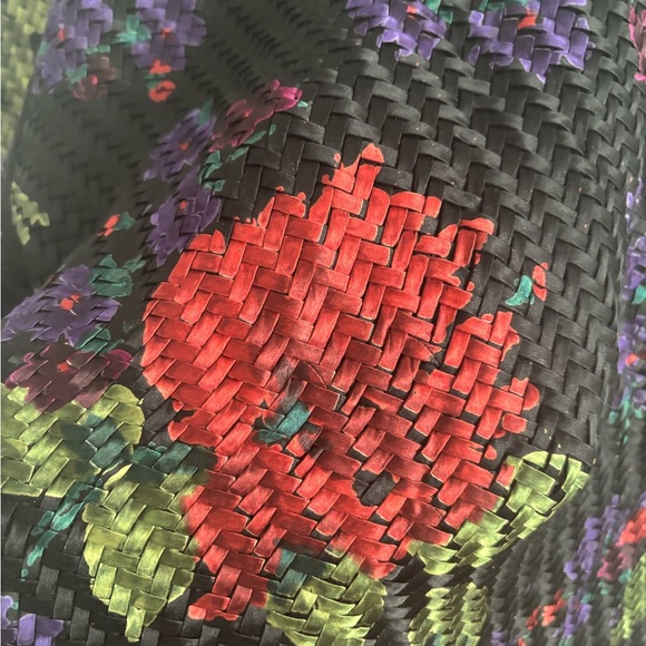 Vintage Chico’s Design Silk Floral Woven Blazer Jacket Basketweave Quilted Artsy - Picture 3 of 4